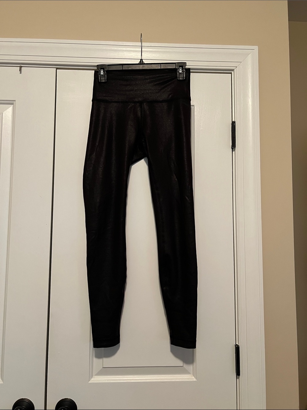 Lululemon Wunder Train Black Foil Shine High-Waist Tights Sz 6 28” - Picture 5 of 12